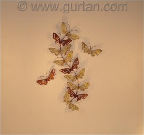 Butterfly Set Metal Wall Decor in S shape