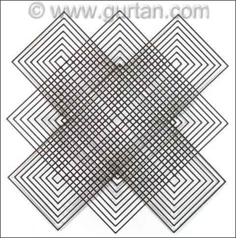 Illusions Abstract Contemporary Metal Wall Art in black