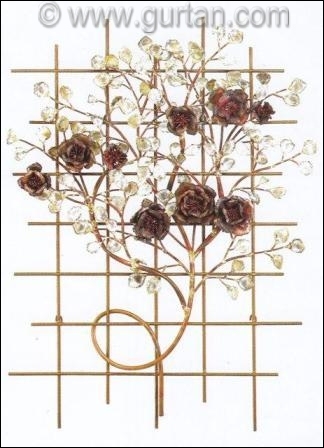 Italian Rose Garden Metal Wall Sculpture Art Indoor