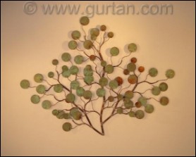 Money Plant Outdoor Metal Wall Sculpture