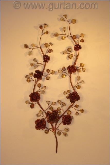 Rose Branch Metal Wall Sculpture