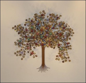 Spring Blossoms Tree Art with Metal