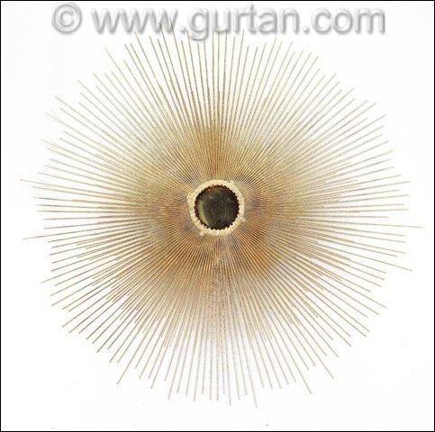 Sunburst Contemporary Abstact Metal Art in gold color