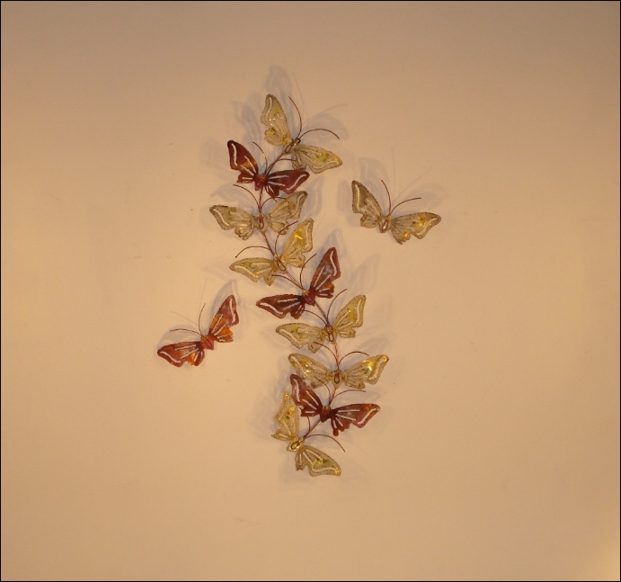 Butterfly Set Metal Wall Decor Art Indoor Single