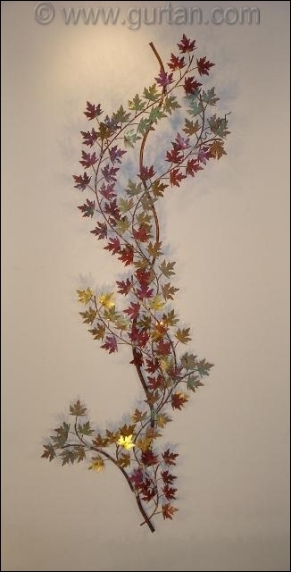 Grape Vine Metal Wall Art Outdoor Single